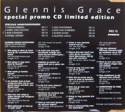 Glennis Grace : Special Promo CD Limited Edition (CD, Ltd, Promo, S/Edition)
