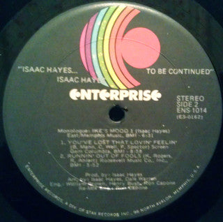 Isaac Hayes : ...To Be Continued (LP, Album, RP, Son)