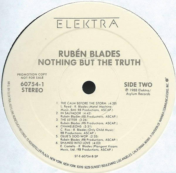 Ruben Blades : Nothing But The Truth (LP, Album, Promo)
