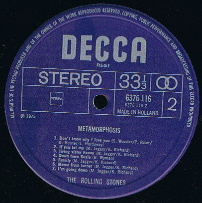 The Rolling Stones : Metamorphosis (LP, Comp)