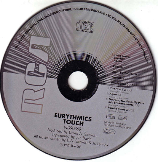 Eurythmics : Touch (CD, Album, RE, RP, PMD)