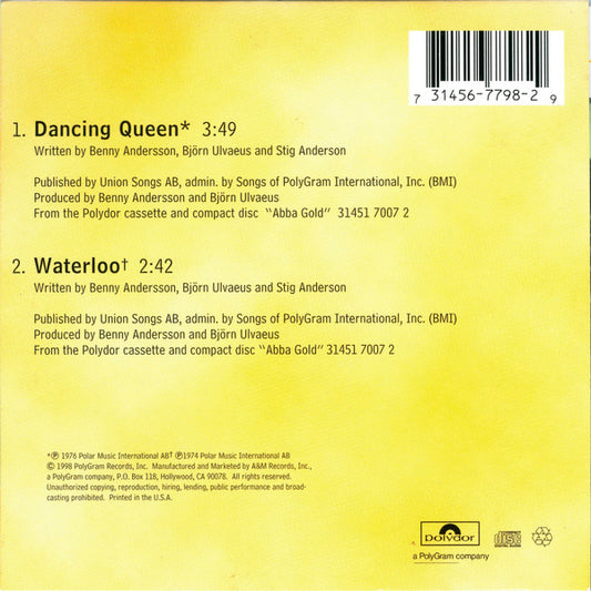 ABBA : Dancing Queen / Waterloo (CD, Single)