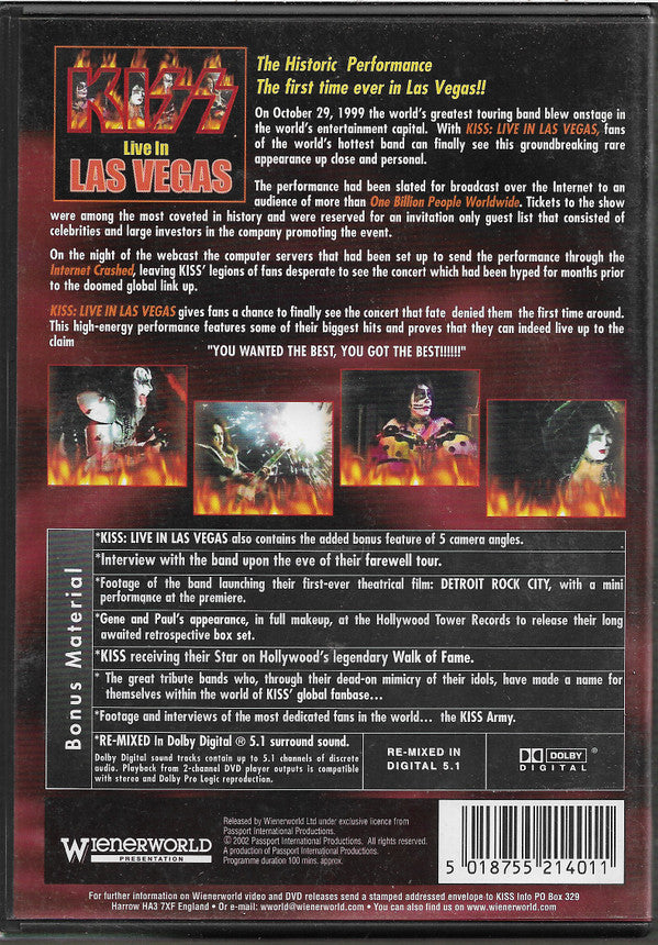 Kiss : Live In Las Vegas- The Unseen Concert (DVD-V)
