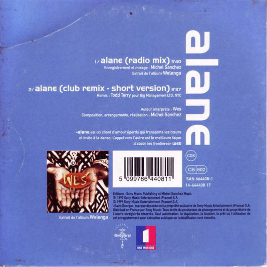 Wes : Alane (CD, Single, Car)