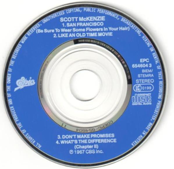 Scott McKenzie : San Francisco / Like An Old Time Movie / Don't Make Promises / What's The Difference (CD, Mini, Maxi)
