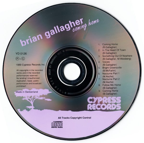 Brian Gallagher : Coming Home (CD, Album, RM)