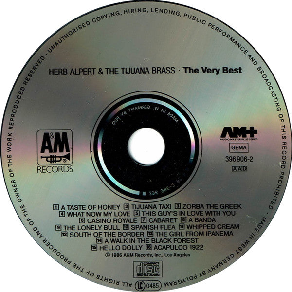 Herb Alpert & The Tijuana Brass : The Very Best - 16 Greatest Hits (CD, Comp)