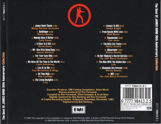 Various : The Best Of James Bond (30th Anniversary Collection) (CD, Comp, Mono, RP)