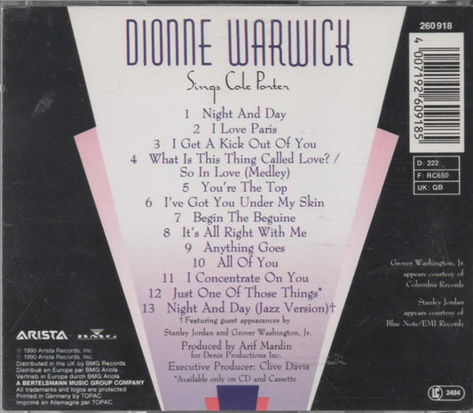 Dionne Warwick : Sings Cole Porter (CD, Album)