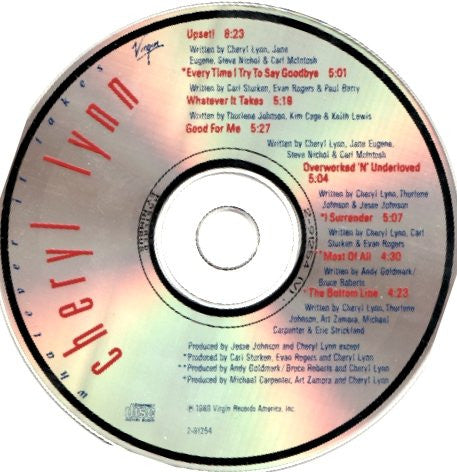 Cheryl Lynn : Whatever It Takes (CD, Album)