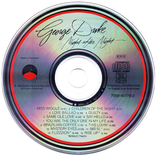 George Duke : Night After Night (CD, Album)