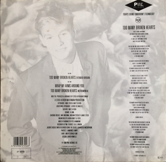 Jason Donovan : Too Many Broken Hearts (12")