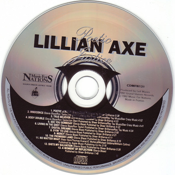 Lillian Axe : Poetic Justice (CD, Album)