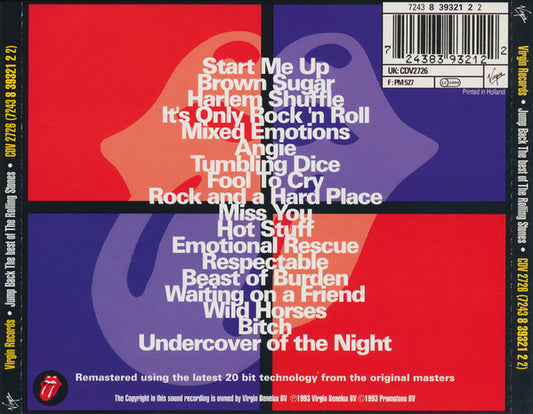 The Rolling Stones : Jump Back (The Best Of The Rolling Stones '71 - '93) (CD, Comp, RM)