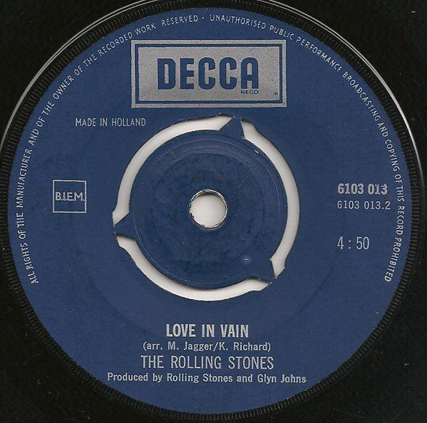 The Rolling Stones : Little Queenie / Love In Vain (7", Single)