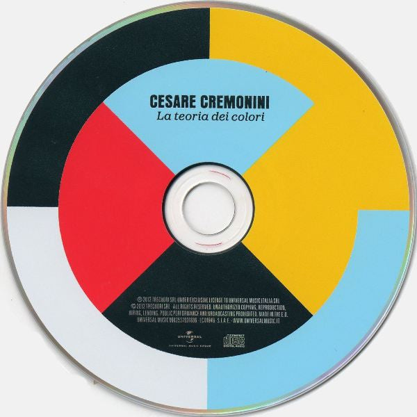Cesare Cremonini : La Teoria Dei Colori (CD, Album)