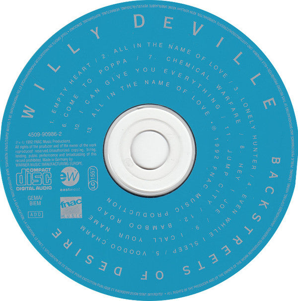 Willy DeVille : Backstreets Of Desire (CD, Album)