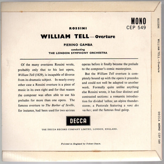 London Symphony Orchestra : William Tell - Overture (7")