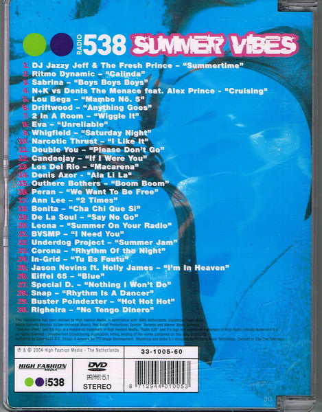 Various : Radio 538 Summer Vibes (DVD-V, Comp)