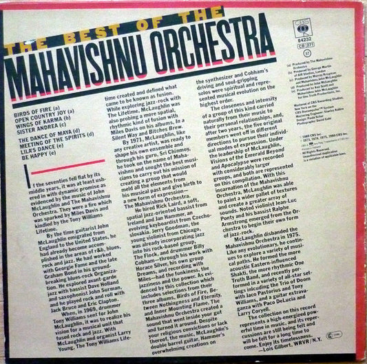 Mahavishnu Orchestra : The Best Of The Mahavishnu Orchestra (LP, Comp)
