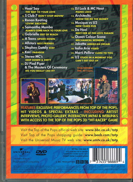 Various : Top Of The Pops Summer 2001 (DVD-V, Comp)