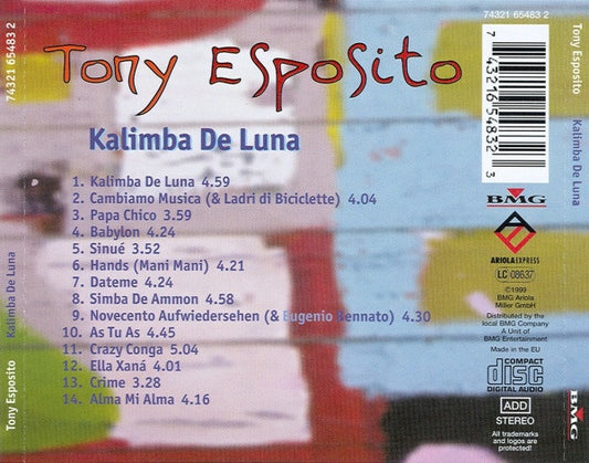 Tony Esposito : Kalimba De Luna (CD, Comp)