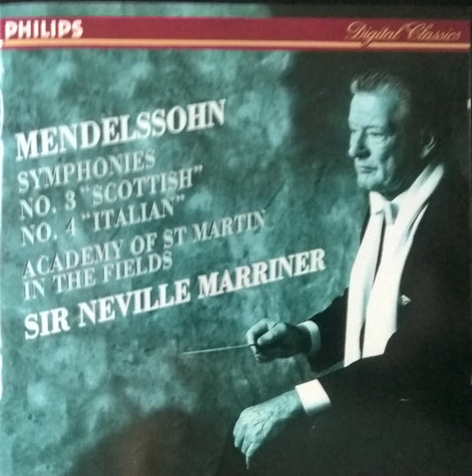 Felix Mendelssohn-Bartholdy, Sir Neville Marriner, The Academy Of St. Martin-in-the-Fields : Symphony No.3 Scottish / Symphony No.4 Italian (CD, Album)