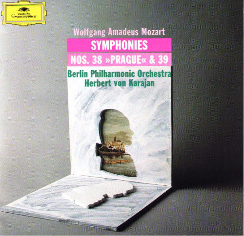 Wolfgang Amadeus Mozart, Herbert Von Karajan, Berliner Philharmoniker : Symphonies Nos. 38 "Prague" & 39 (CD, Album, RE)