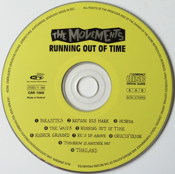 The Movements (3) : Running Out Of Time (CD, Album)