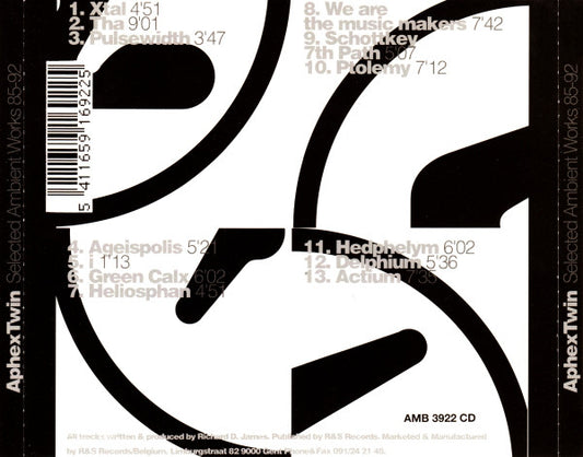 Aphex Twin : Selected Ambient Works 85-92 (CD, Album, RE, Wit)