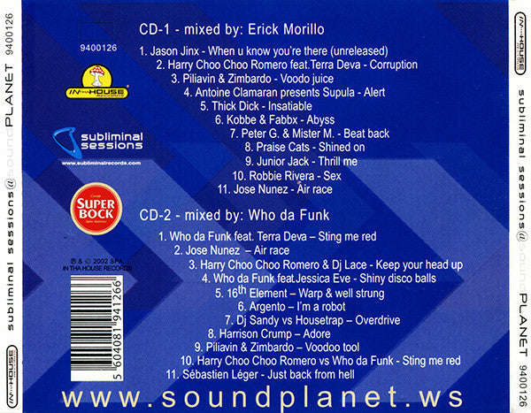 Various : Subliminal Sessions @ Sound Planet (2xCD, Mixed)