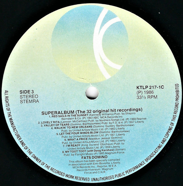 Fats Domino : Superalbum (The 32 Original Hit Recordings) (2xLP, Comp)