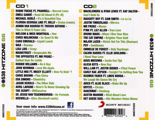 Various : 538 - Hitzone 66 (2xCD, Comp)