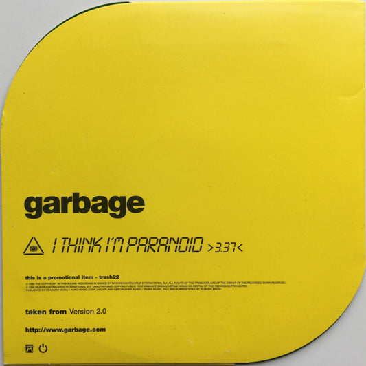 Garbage : I Think I'm Paranoid (CD, Single, Promo)