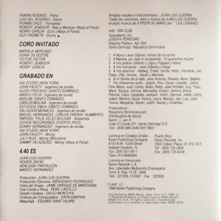 Juan Luis Guerra 4.40 : Bachata Rosa (CD, Album)