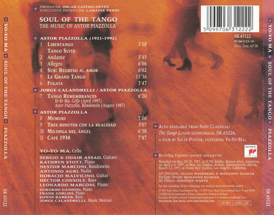 Yo-Yo Ma, Astor Piazzolla : Soul Of The Tango (The Music Of Astor Piazzolla) (CD, Album, CD )