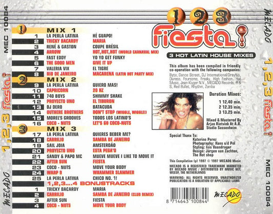 Various : 1 2 3 Fiesta! (3 Hot Latin House Mixes) (CD, Comp, P/Mixed)