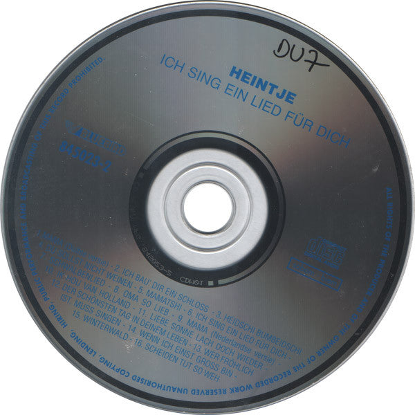 Heintje : Ich Sing Ein Lied Für Dich (CD, Comp)