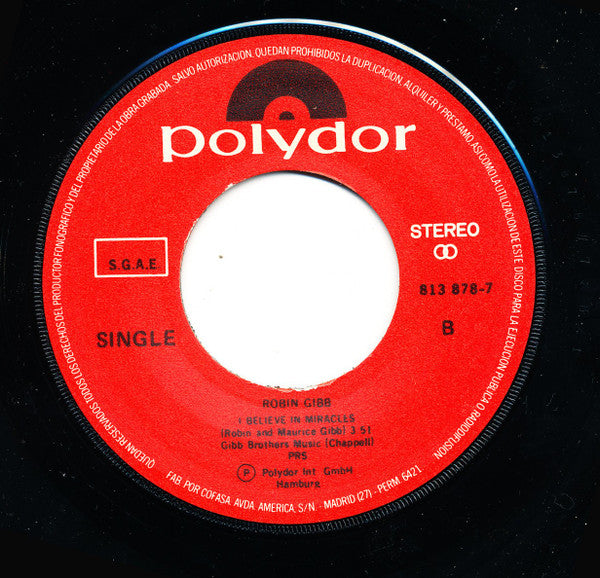 Robin Gibb : Another Lonely Night In New York = Otra Noche Solitaria En Nueva York (7", Single)