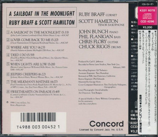 Ruby Braff And Scott Hamilton : A Sailboat In The Moonlight (CD, Album)