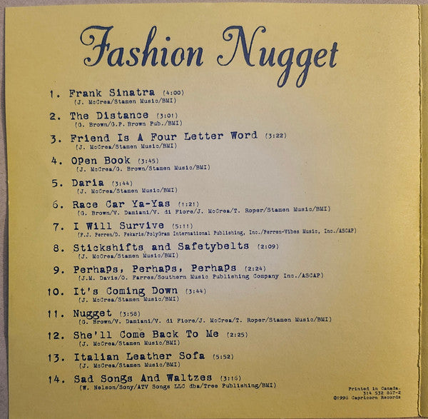 Cake : Fashion Nugget (CD, Album)