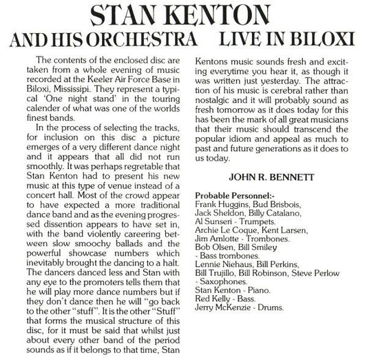 Stan Kenton And His Orchestra : Live In Biloxi (CD, Album)