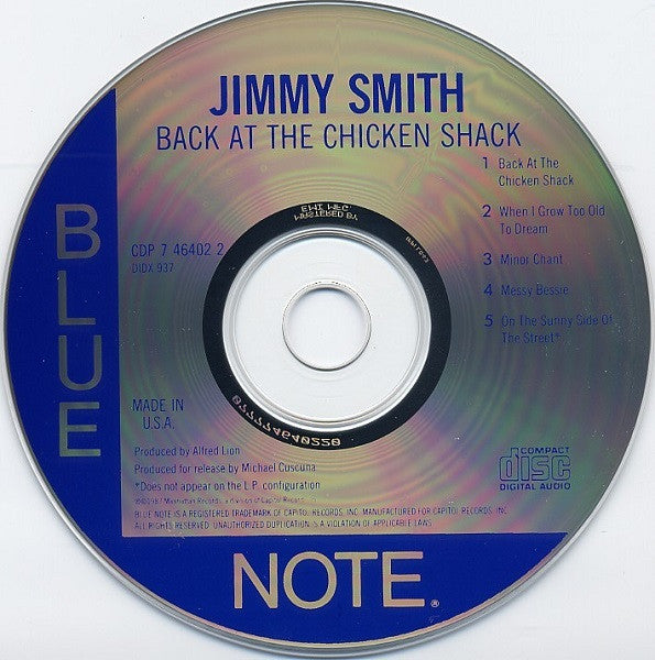 Jimmy Smith : Back At The Chicken Shack (CD, Album, RE)