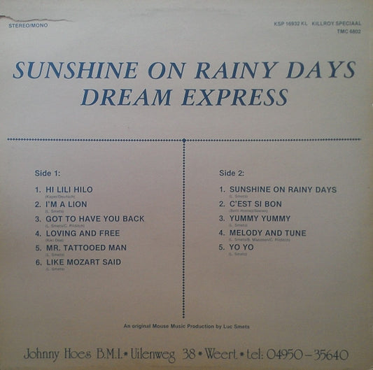 Dream Express : Sunshine On Rainy Days (LP, Album)