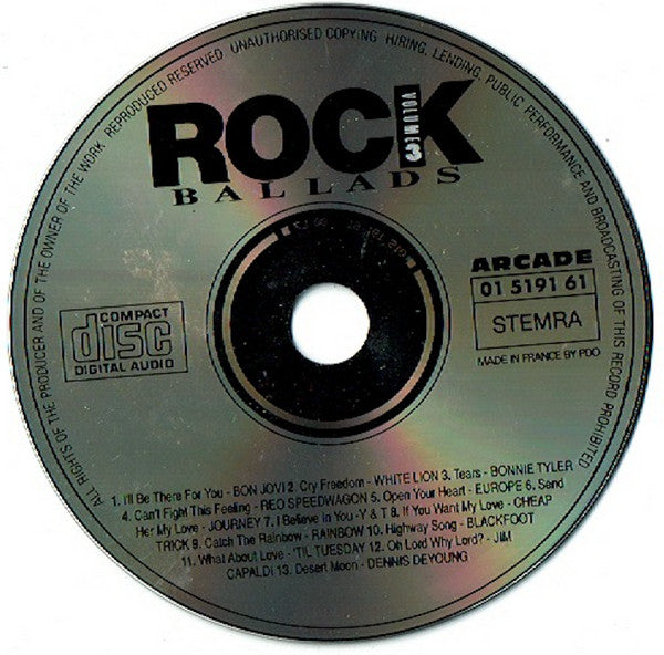 Various : Rock Ballads - Volume 3 (CD, Comp)