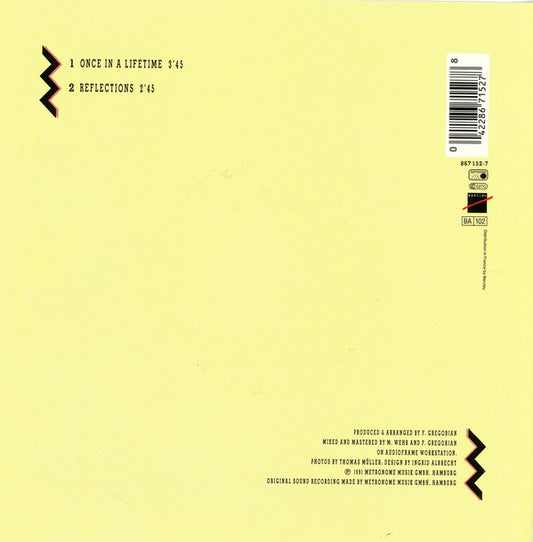 Gregorian (3) Feat. Sisters Of Oz : Once In A Lifetime (7", Single)