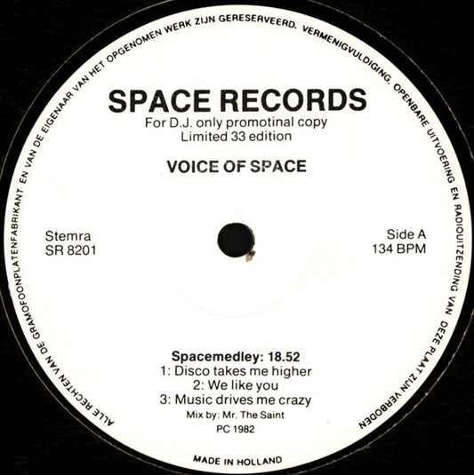 Various : Voice Of Space (12", P/Mixed, Promo, Unofficial)