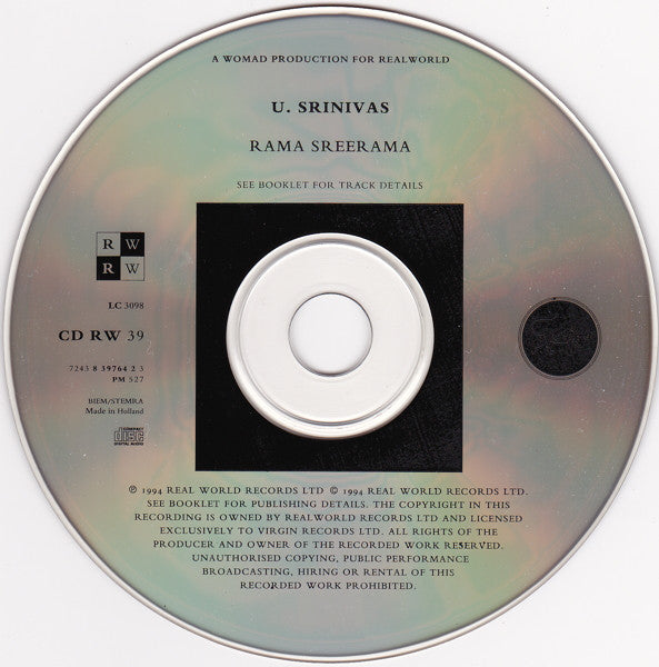 U. Srinivas : Rama Sreerama (CD, Album)