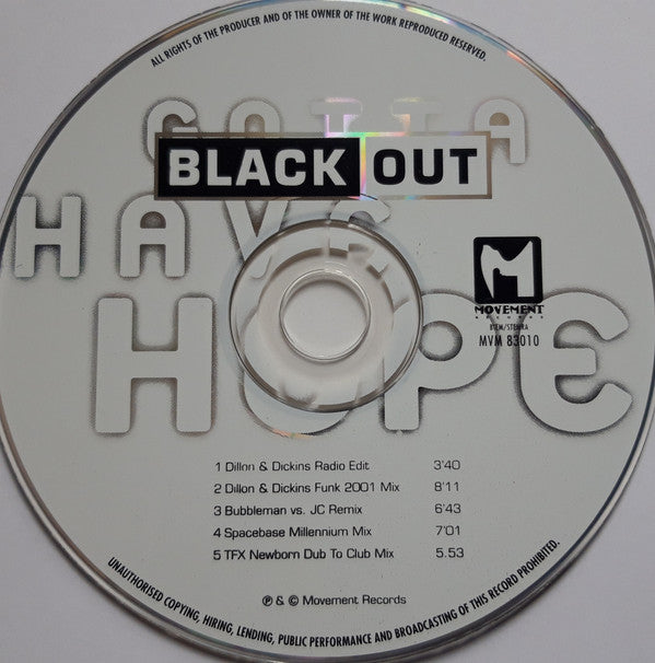 Blackout : Gotta Have Hope (CD, Maxi)