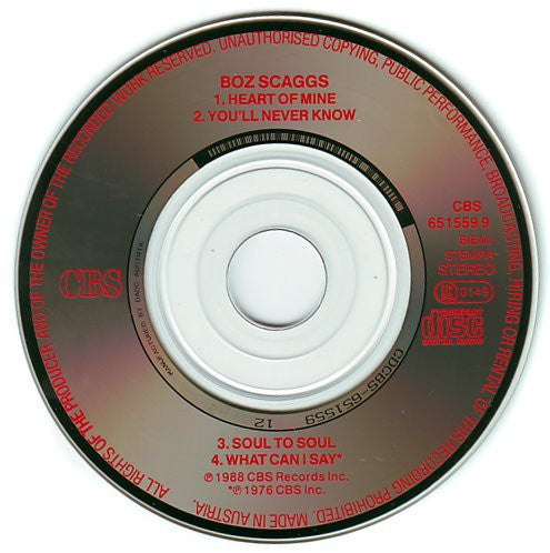 Boz Scaggs : Heart Of Mine (CD, Mini, Single)